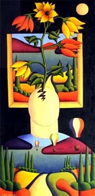 Head with Emerging Flowers