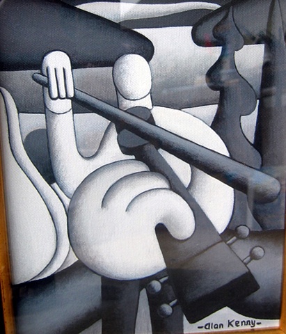 Black and White soft musician