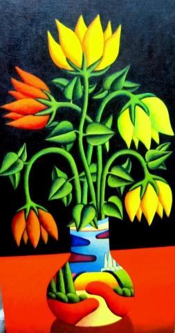   Soft vase with flowers