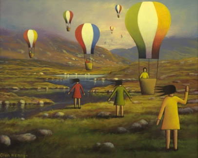 Landscape with Girls and Balloons