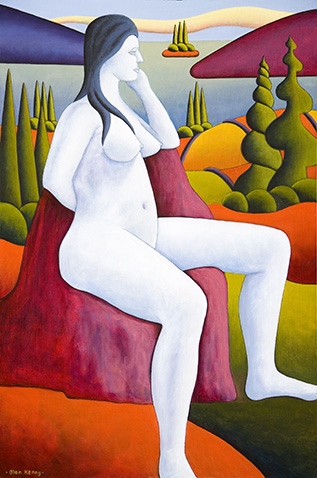 Porcelin nude in softscape