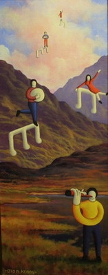 Connemara landscape with figures