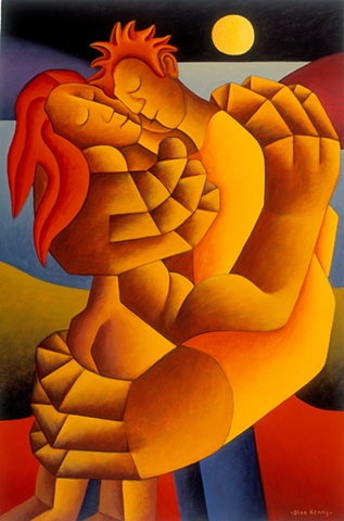 The lovers by moon light