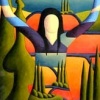 landscape woman