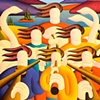 Soft musicians with swans