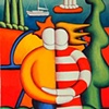 The lovers with yacht