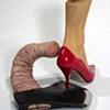 Flaccid ax, red shoe