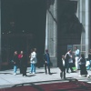 the crowd gathers