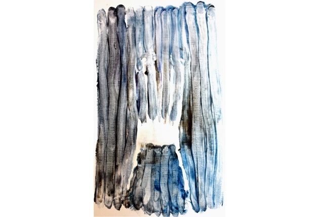 Negative Space of Chair in Blue