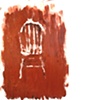Negative space of chair in red