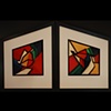 Altered 3D Wall Pieces #s 1981 & 1982