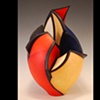 Acrylic on altered clay form