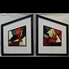 Acrylic paint on altered 3D clay, #s 2121,2154