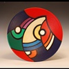 Painted clay bowl #2084