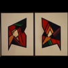 3D Wall Pieces, #s2042 & 2043