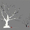 apple trees white