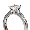 Radiance Princess and Pave Diamond Ring