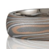 Mokume Gane Ring Rose Gold, Silver and Palladium