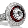 Ruby and diamond Art Deco ring