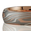 Mokume Gane Ring Rose Gold Silver and Palladium