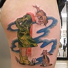 Brynn's girl and rabbit tattoo