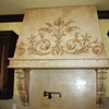 Stove hood aged stencil