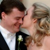 Bride kiss