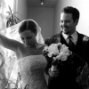 Bride in window  light