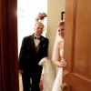 Ready and waiting at the door
