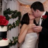 Cake cutting kiss