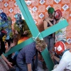Jesus falls under the weight of the cross