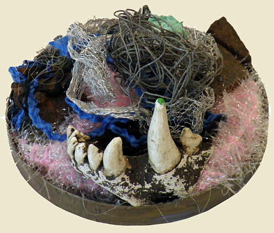 sculpture found object metal, sculpture, found metal, painted sculpture