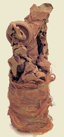 sculpture, found metal, painted sculpture