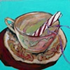 Turquoise tea cup