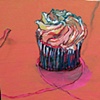 Peach cupcake