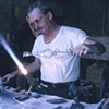 Nils Carlson teaching lampworking at Harvey Littleton's June 1962 Toledo Glass Workshop.  