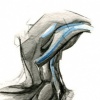 "blue grey gestural"