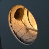 adams st. door hole