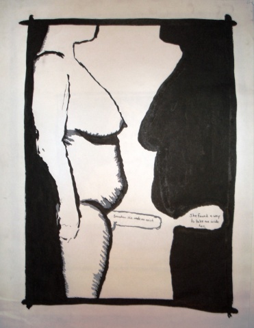 She found a way to take me inside her.  Somehow she made me exist.
