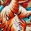Watonai wrestles a tiger