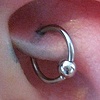 fresh antihelix/rook with a ring