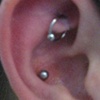 antihelix/rook and conch with barbell