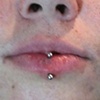 fresh vertical labret.