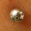 two month old cheek piercing(left side)