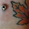 Fresh dermal anchor on the underneath side of the wrist.