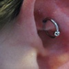 fresh antihelix/rook with captive bead ring