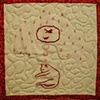 Christiana Kugel's panel on the Collaborative Redwork Quilt