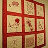 Collaborative Redwork Quilt