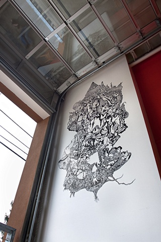 View of wall drawing