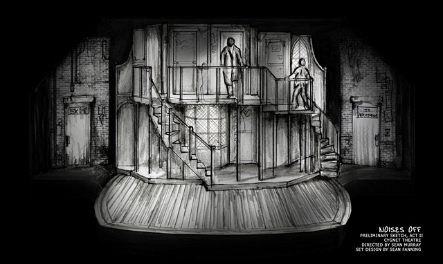 Noises Off set design by Sean Fanning